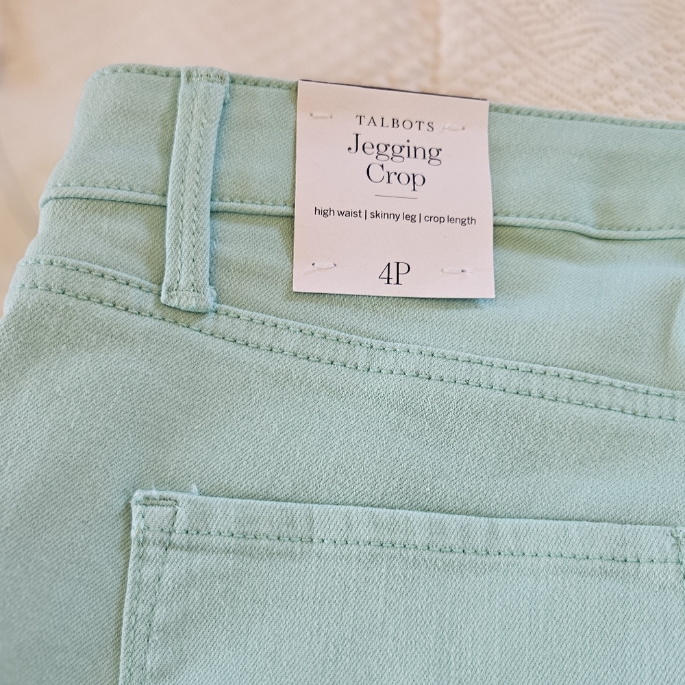 PRICE DROP! Talbots Petite Mint Jegging Crop Size 4P NWT